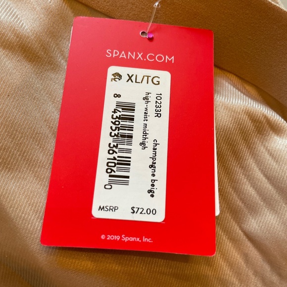 SPANX XL Champagne Shapewear